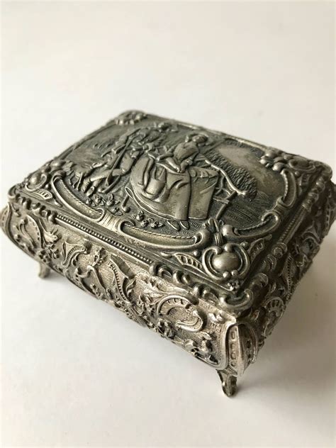 tiny antique metal trinket box halifax|antique trinket boxes.